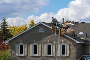 roofing contractors doing emergency roof repair