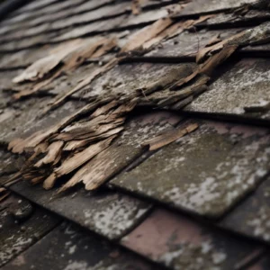 shingles damaged by storm