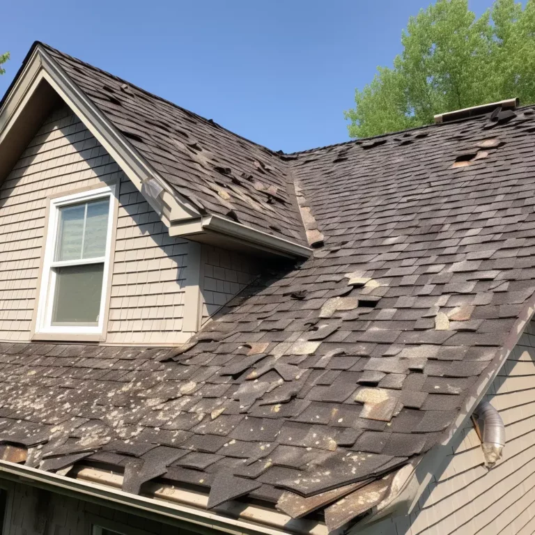 Hail damage on roof in Columbia